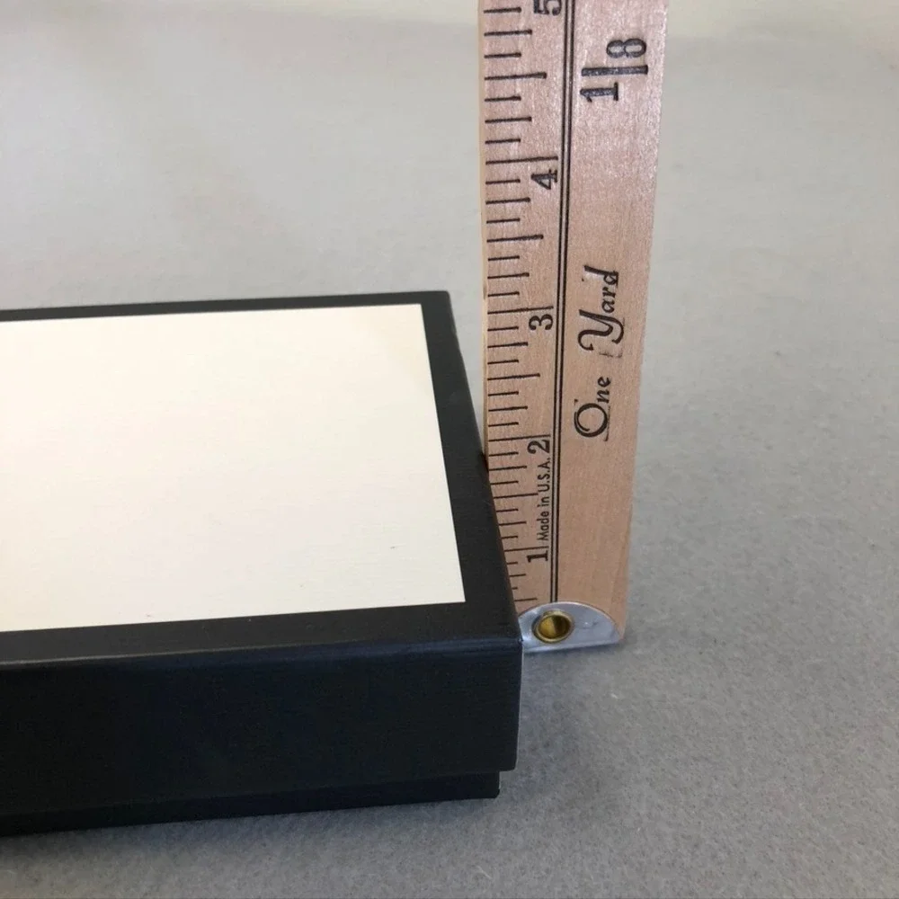 Authentic Gucci Gift Box Storage Travel Black White Small Rectangle 7x4.5x2